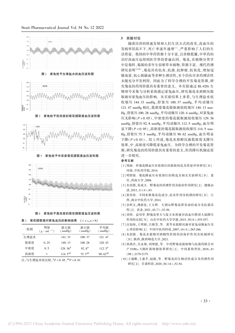 菊花水煎醇沉液对家兔血压的影响研究_王桂霞.pdf_第3页