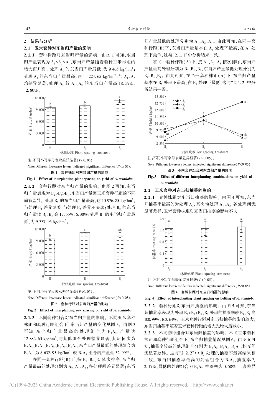 垄间套种玉米对东当归产量和抽薹的影响_姚玉玲.pdf_第2页