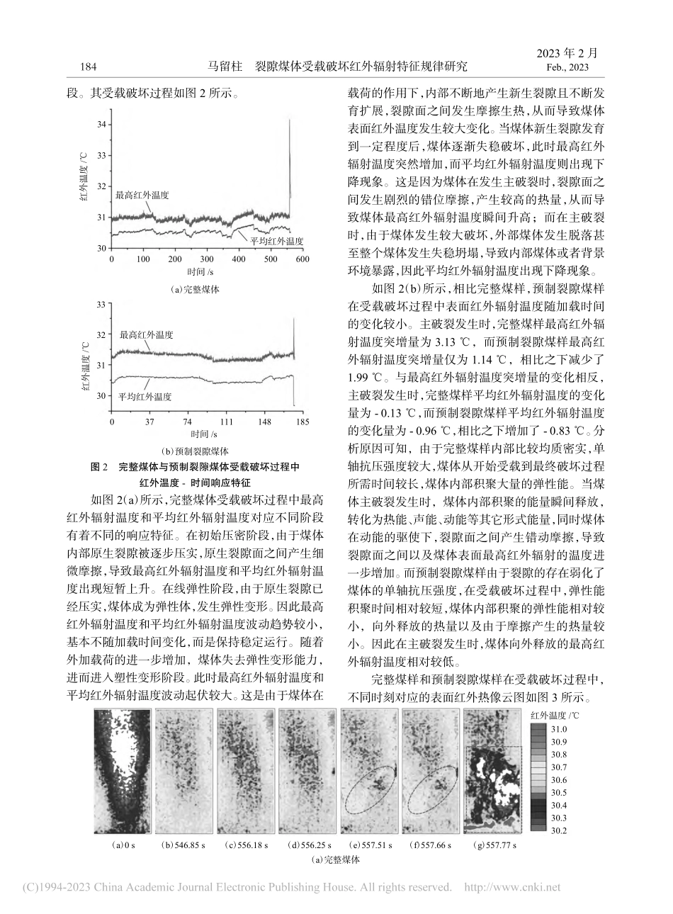 裂隙煤体受载破坏红外辐射特征规律研究_马留柱.pdf_第2页