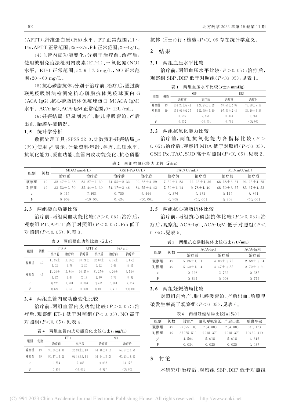 硫酸镁联合硝苯地平对妊娠高...压控制及不良妊娠结局的影响_江菊英.pdf_第2页
