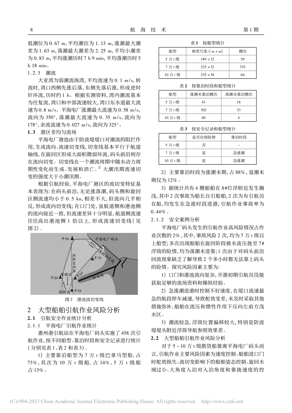 平海电厂码头靠泊风险分析与操纵对策_叶岳彪.pdf_第2页