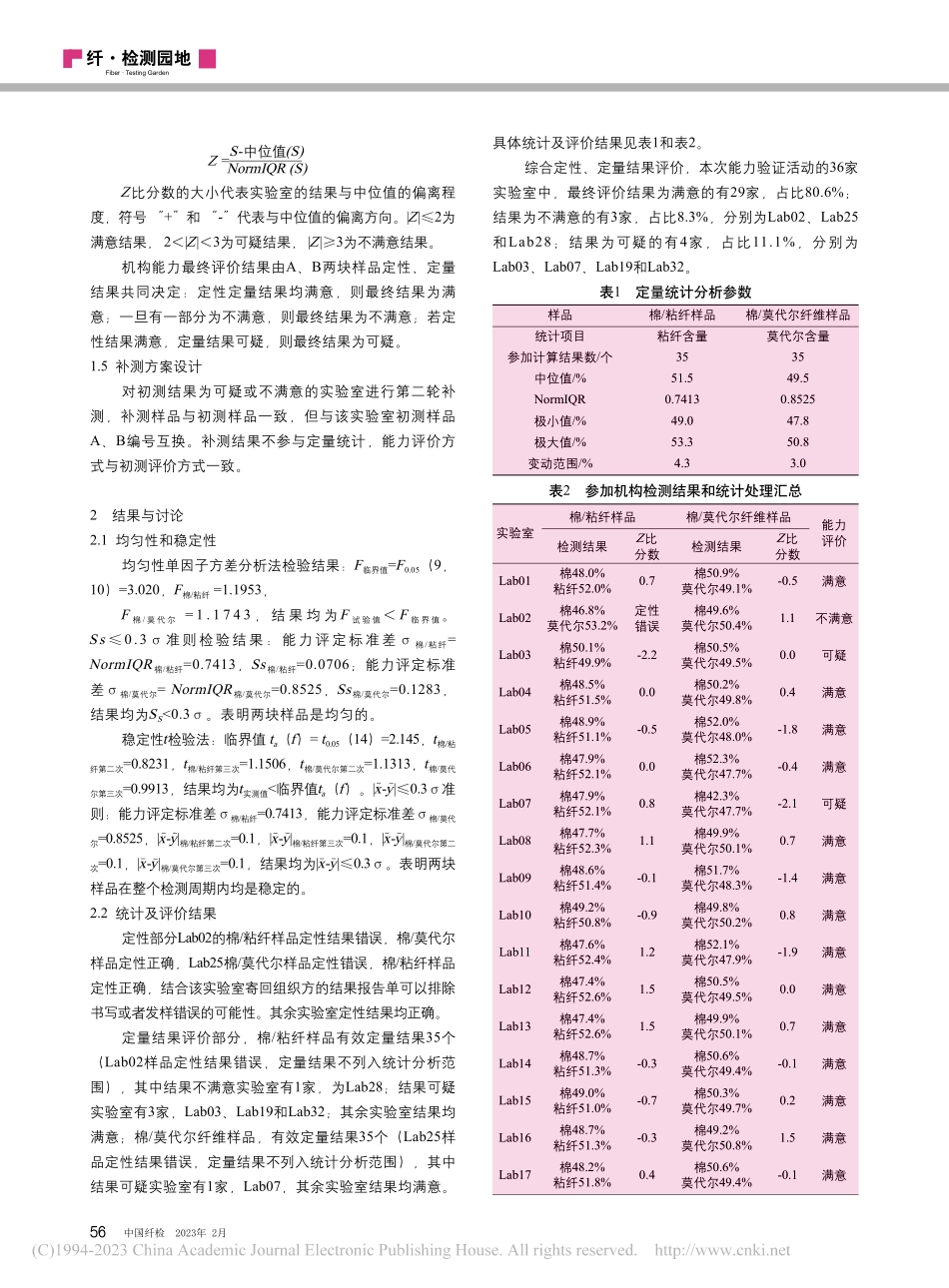 实验室纺织品纤维含量的测定能力验证分析_贾凯凯.pdf_第2页