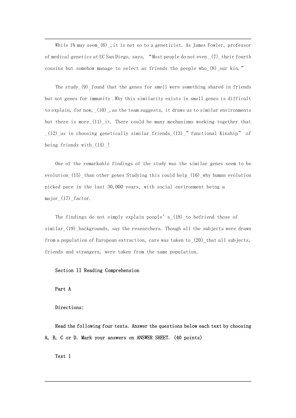 2015年全国硕士研究生入学统一考试英语（一）.pdf_第2页