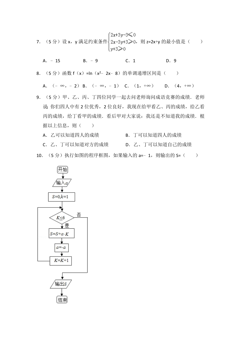 2017年全国统一高考数学试卷（文科）（新课标ⅱ）（含解析版）.pdf_第2页