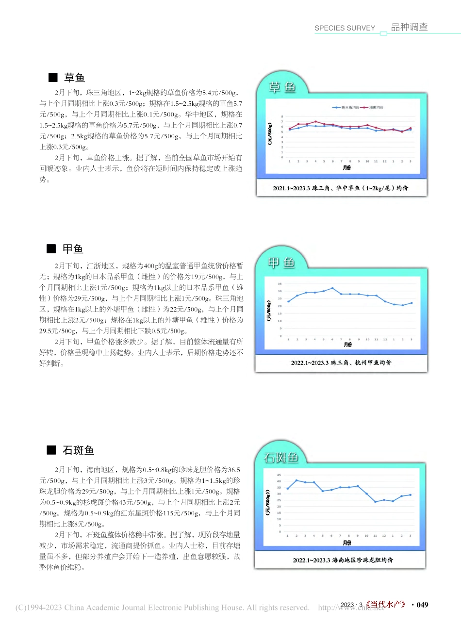 3月水产养殖品种市场预测_本刊编辑部.pdf_第2页
