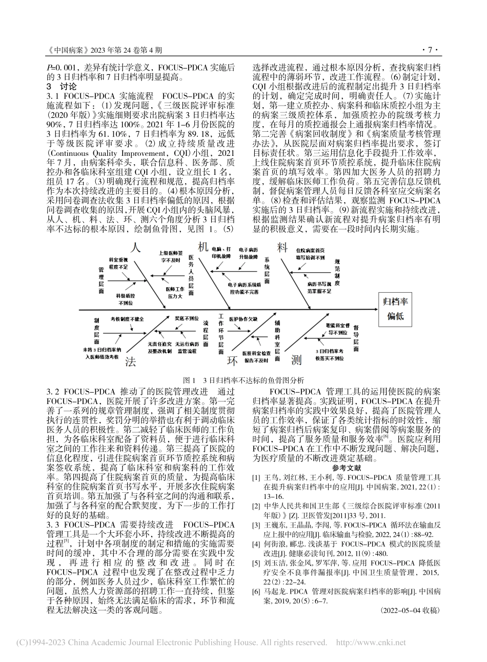 FOCUS-PDCA在病案归档率中的应用_陈晓捷.pdf_第3页