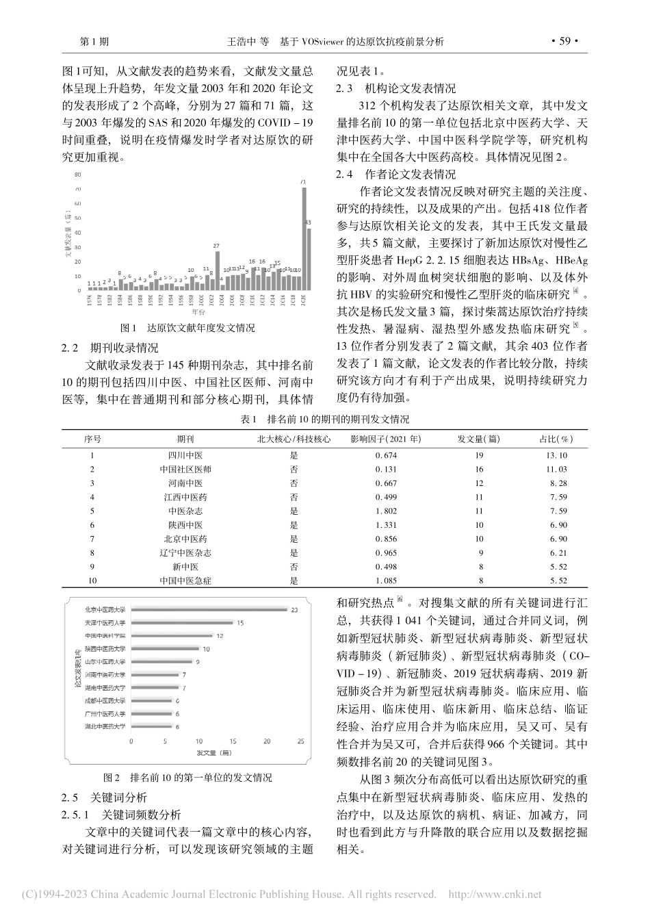 基于VOSviewer的达原饮抗疫前景分析_王浩中.pdf_第2页