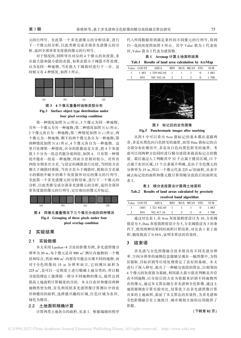 基于多光谱和全色影像的精分波段融合算法研究_张艳秋.pdf_第3页
