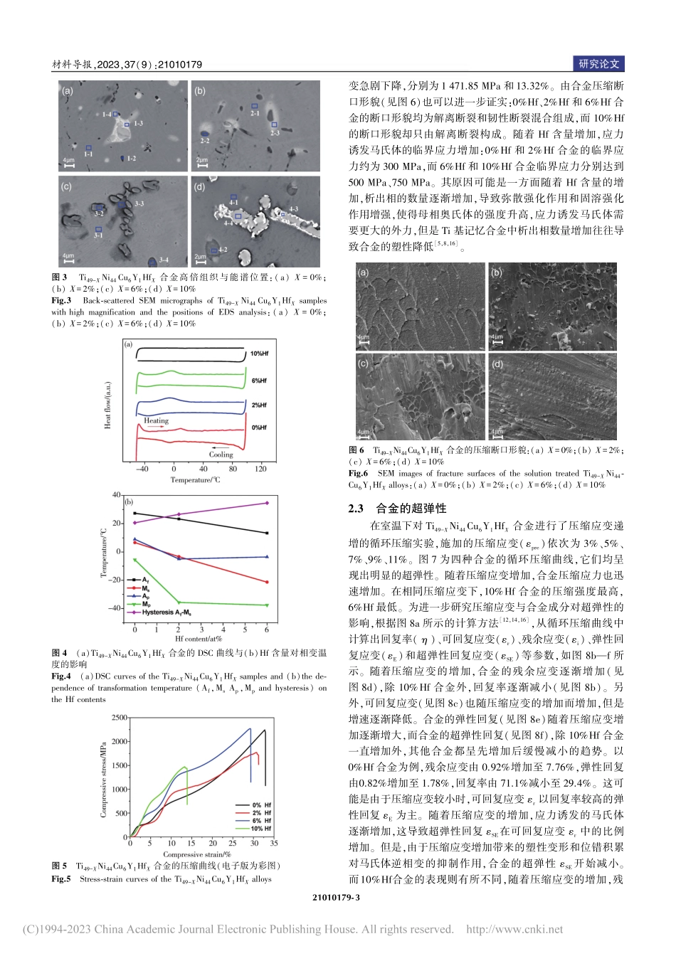 Hf含量对Ti_(49-X...忆合金的组织与超弹性的影响_赵光伟.pdf_第3页