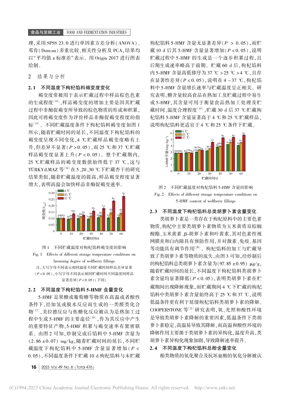 不同贮藏温度下枸杞馅料非酶促褐变主要途径探究_王晨祥.pdf_第3页