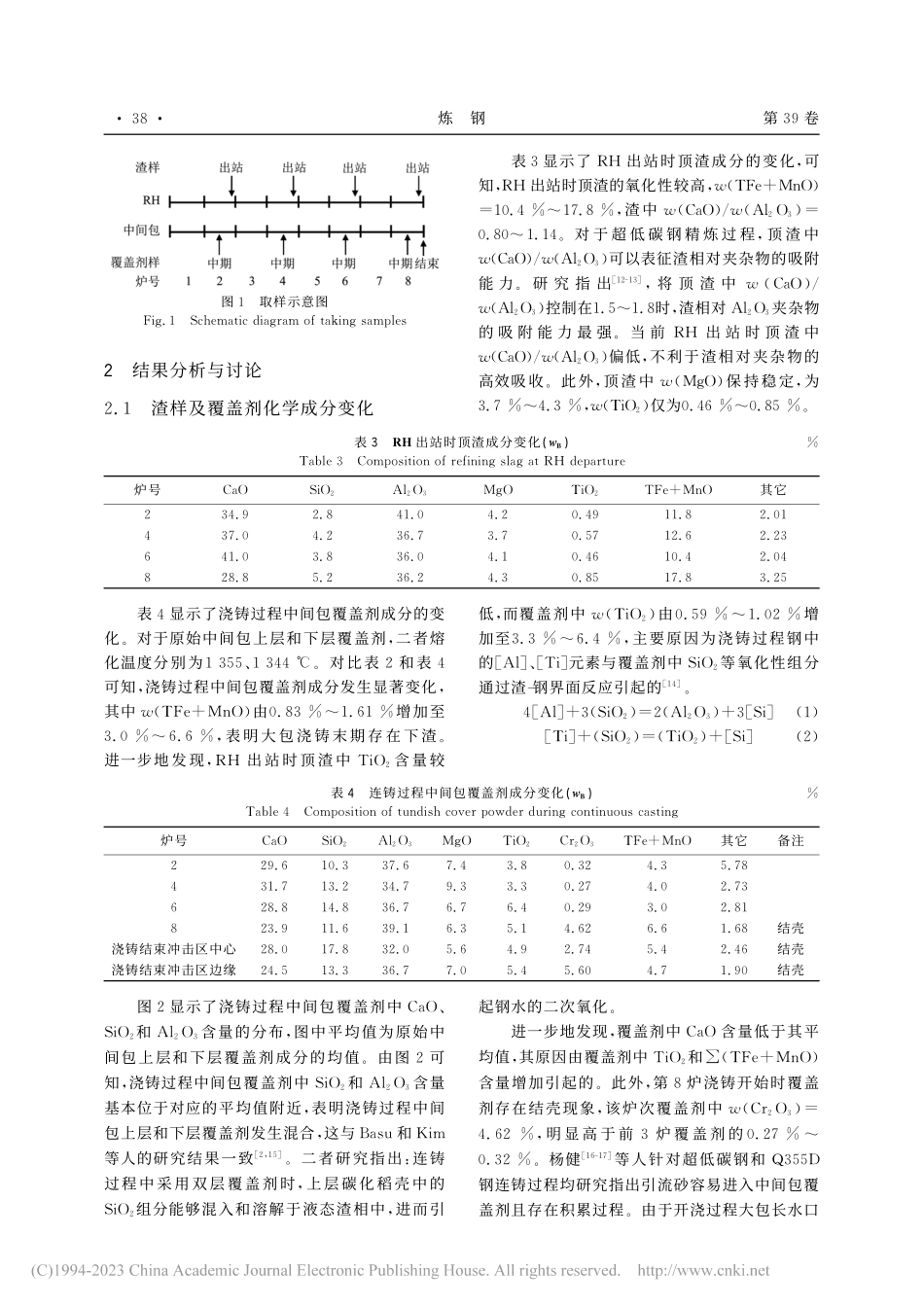 超低碳钢连铸过程中间包覆盖剂结壳机理研究_凌海涛.pdf_第3页