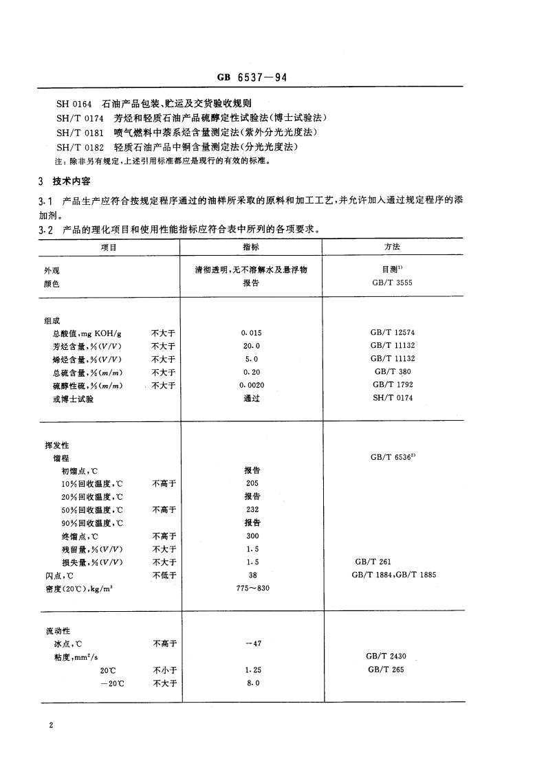 3号喷气燃料 GB 6537-1994.pdf_第3页