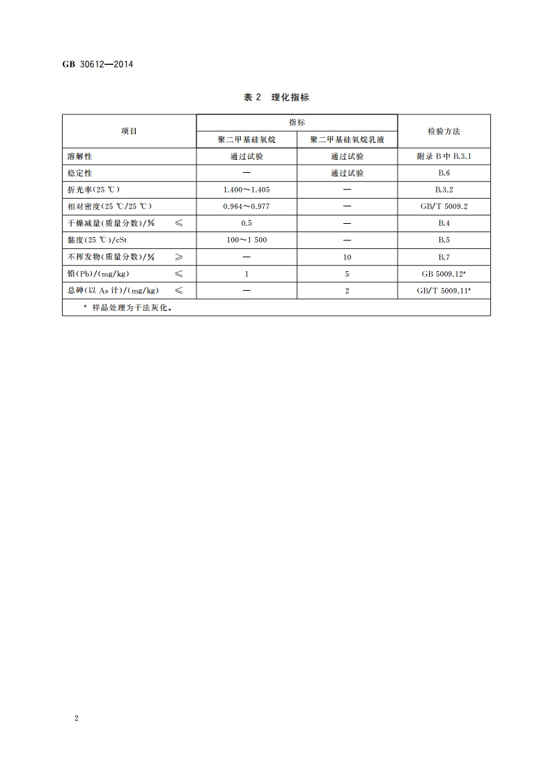 食品安全国家标准 食品添加剂 聚二甲基硅氧烷及其乳液 GB 30612-2014.pdf_第3页