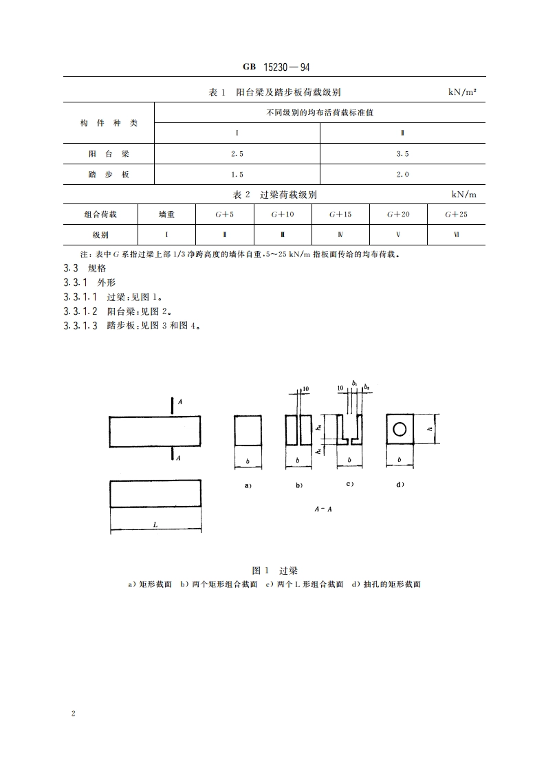 农房混凝土配套构件 GB 15230-1994.pdf_第3页