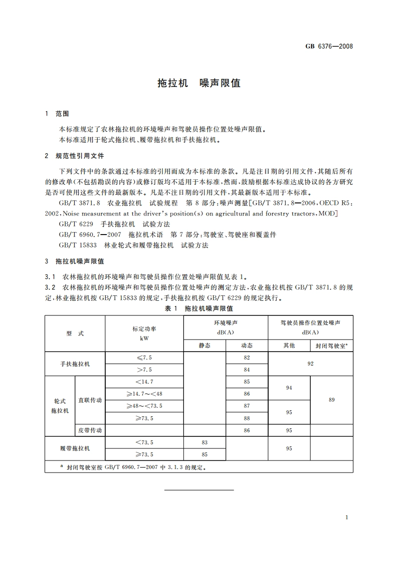 拖拉机 噪声限值 GB 6376-2008.pdf_第3页
