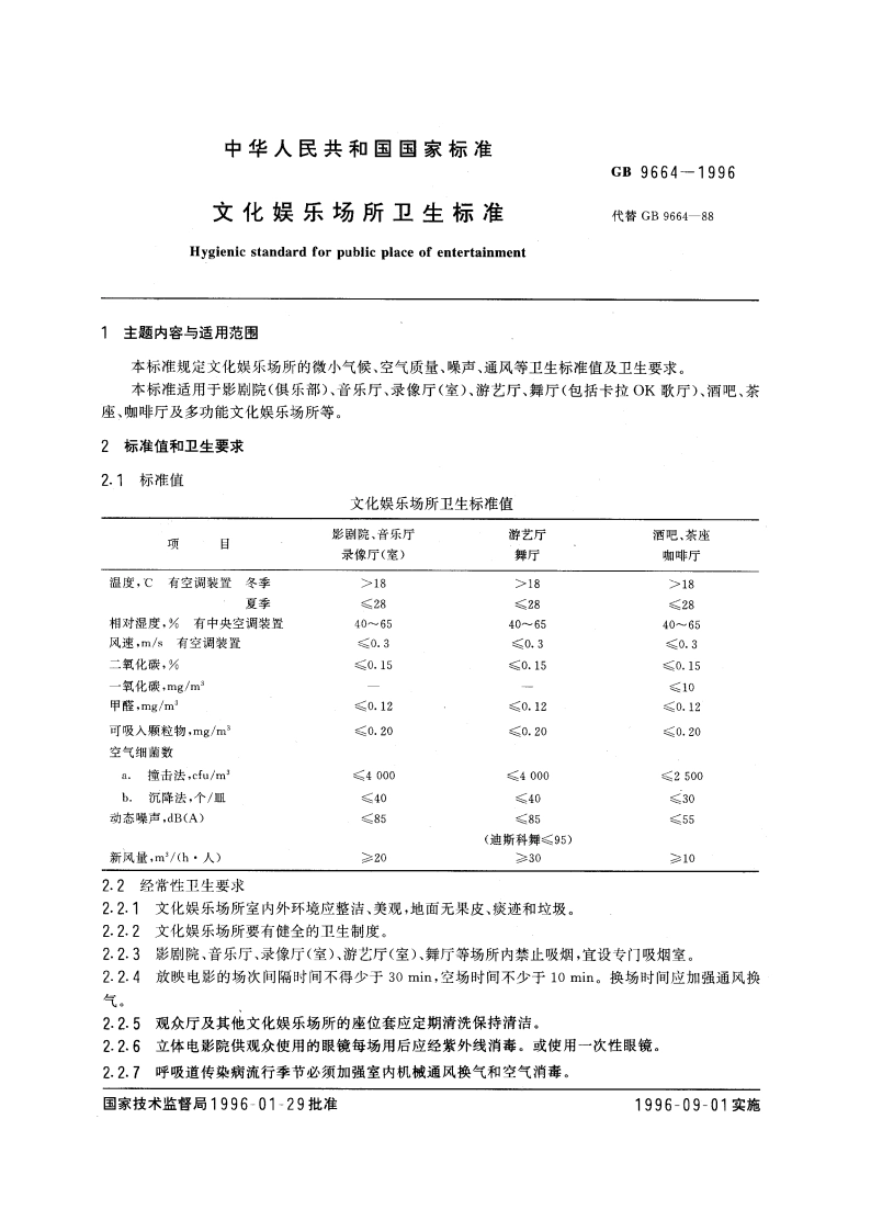 文化娱乐场所卫生标准 GB 9664-1996.pdf_第3页