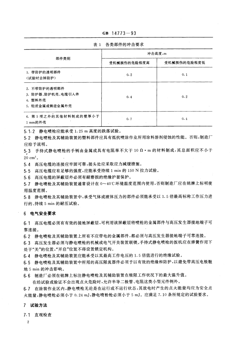 涂装作业安全规程 静电喷枪及其辅助装置安全技术条件 GB 14773-1993.pdf_第3页