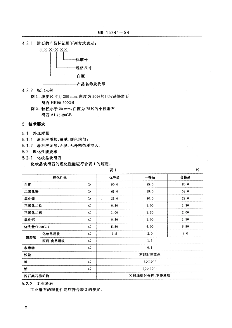 滑石 GB 15341-1994.pdf_第3页