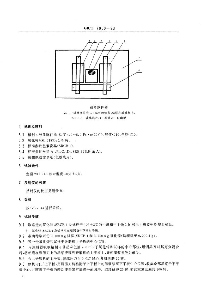 色素炭黑着色力的测定 GB 7050-1993.pdf_第3页