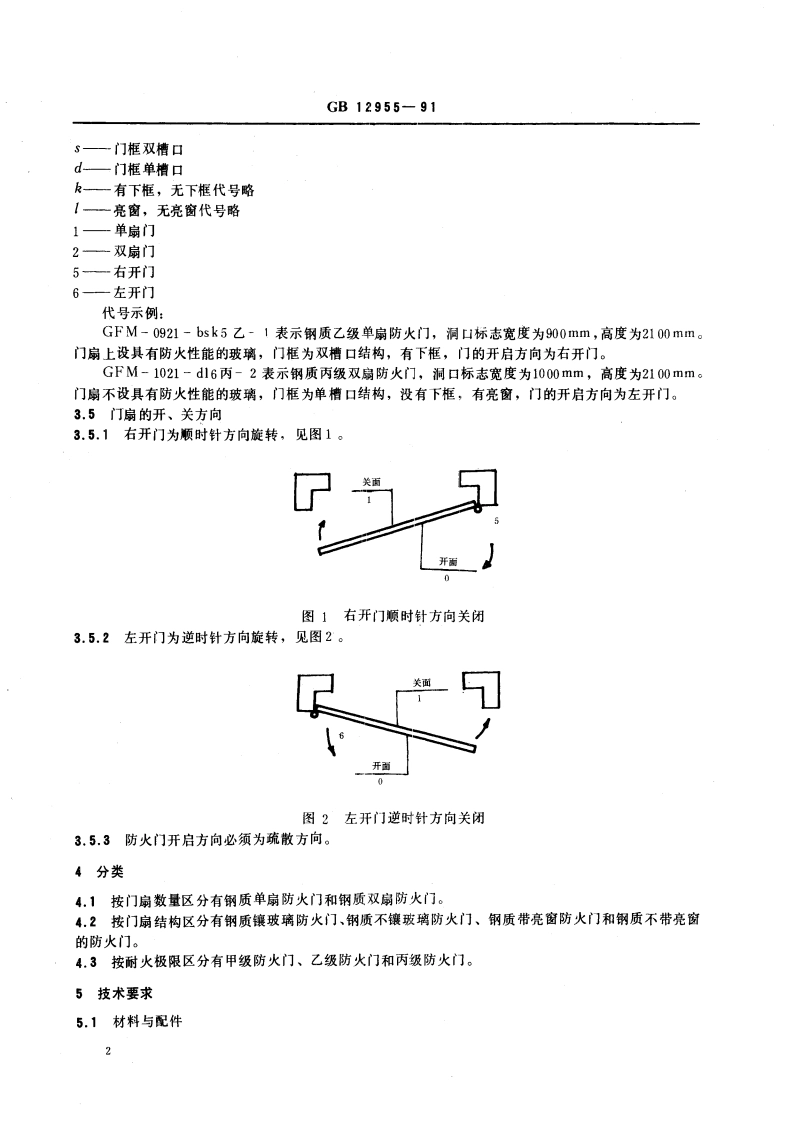 钢质防火门通用技术条件 GB 12955-1991.pdf_第3页