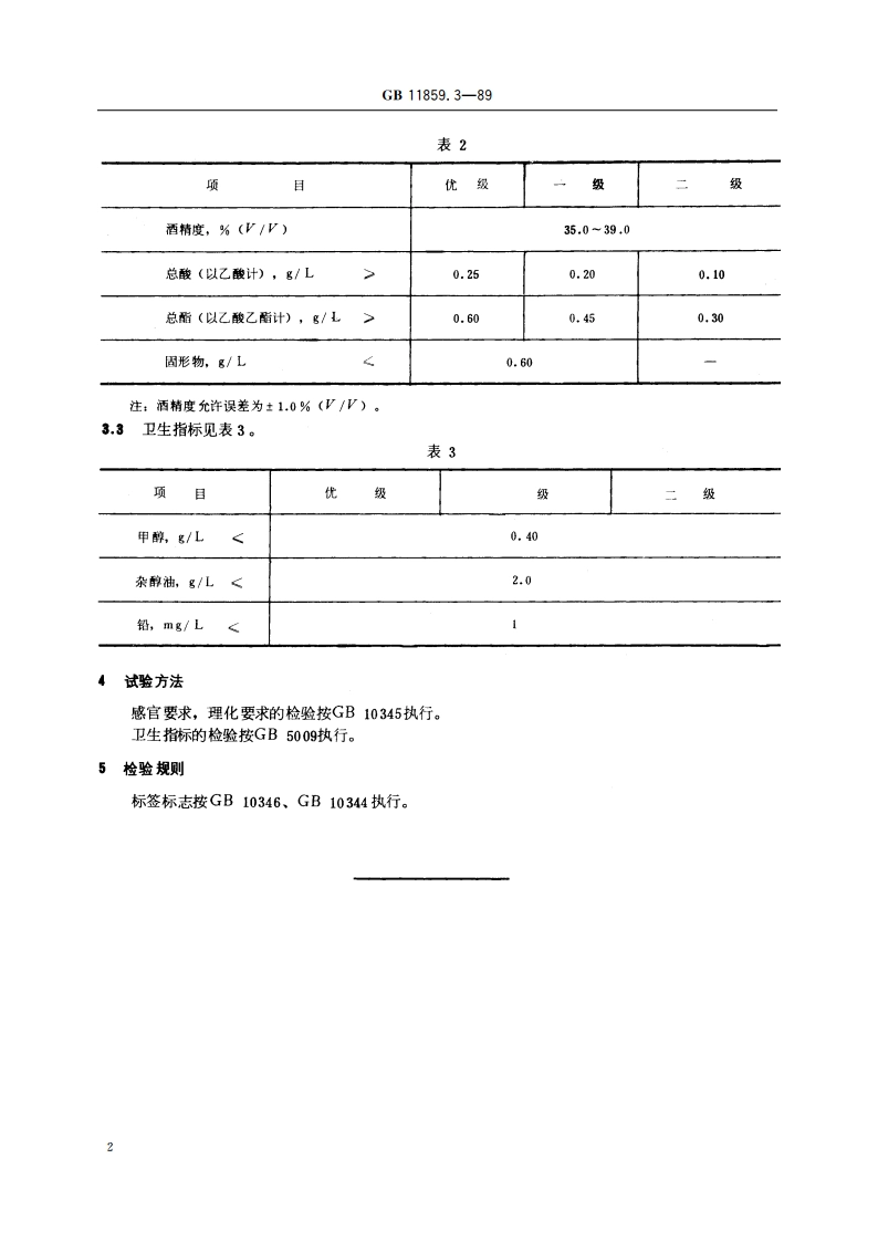 低度米香型白酒 GBT 11859.3-1989.pdf_第3页