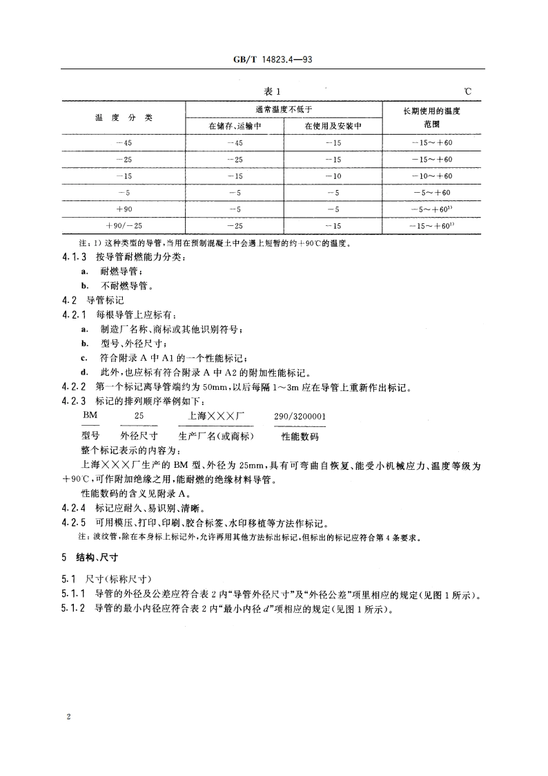 电气安装用导管 特殊要求——可弯曲自恢复绝缘材料导管 GBT 14823.4-1993.pdf_第3页