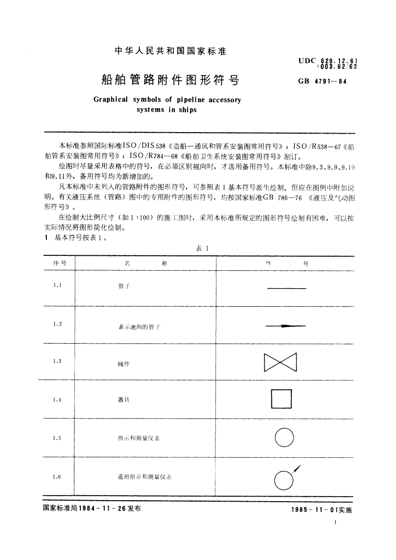 船舶管路附件图形符号 GBT 4791-1984.pdf_第3页