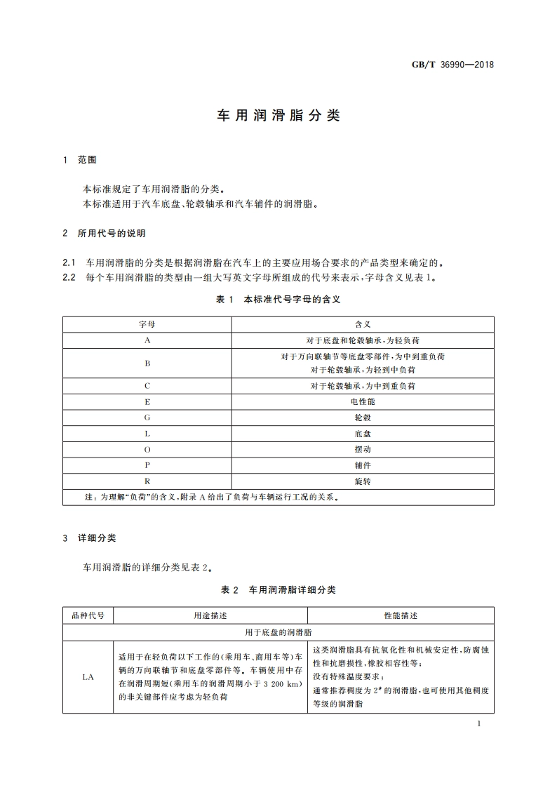 车用润滑脂分类 GBT 36990-2018.pdf_第3页