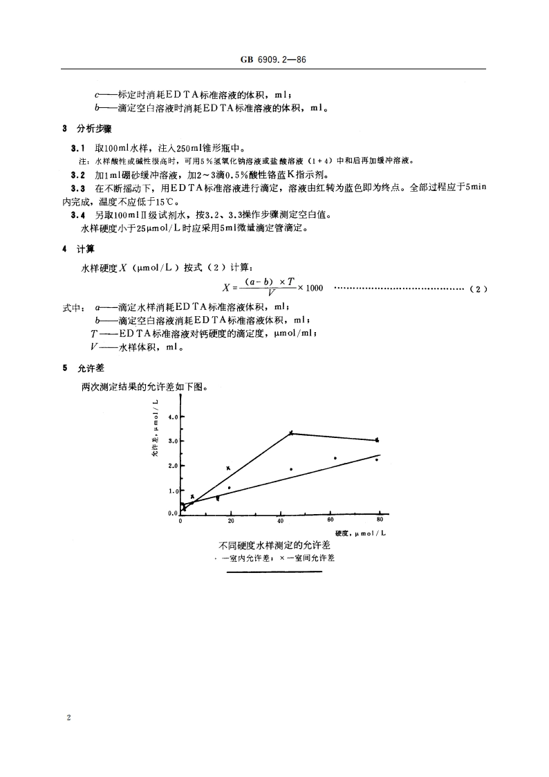 锅炉用水和冷却水分析方法 硬度的测定 低硬度 GBT 6909.2-1986.pdf_第3页