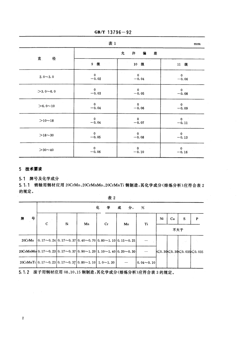 工业链条用冷拉钢 GBT 13796-1992.pdf_第3页