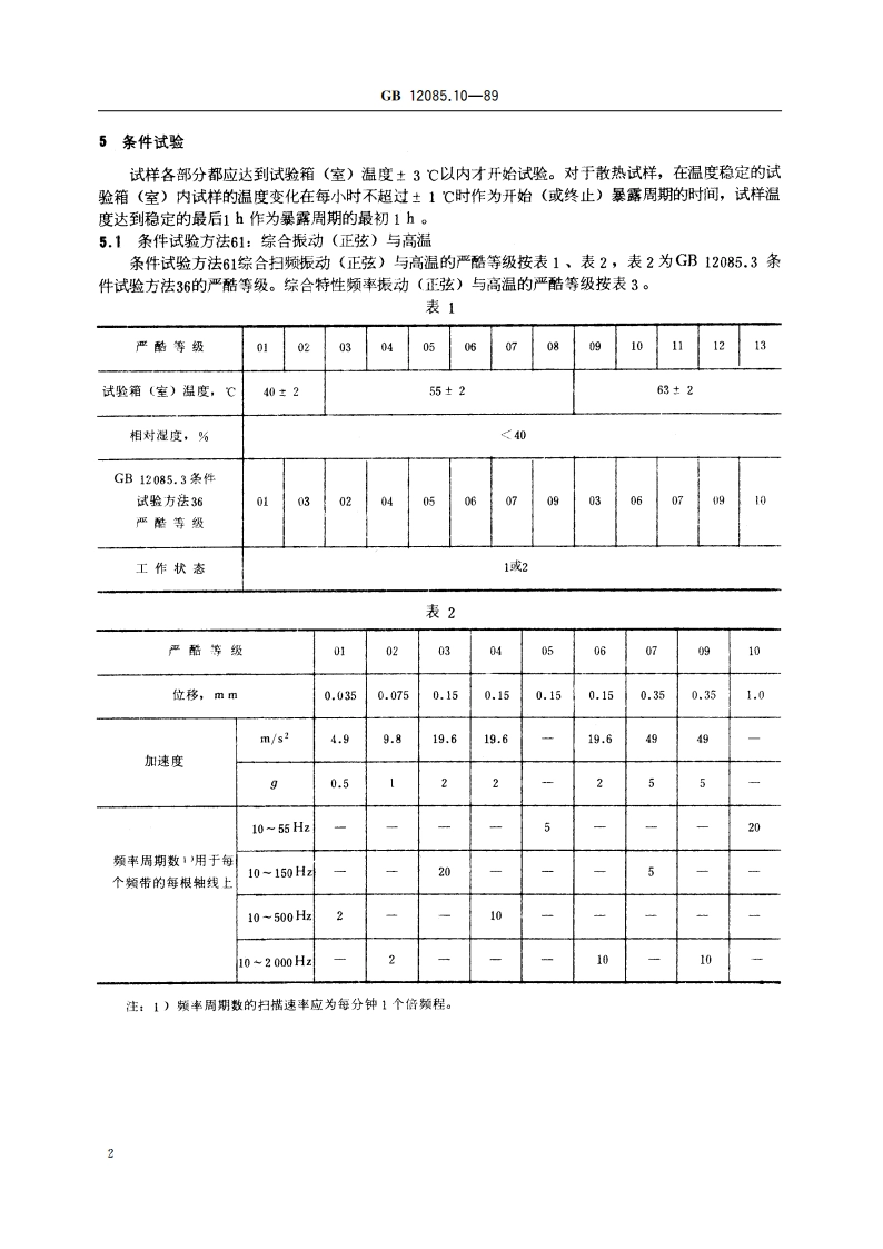 光学和光学仪器 环境试验方法 综合振动(正弦)与高温、低温 GBT 12085.10-1989.pdf_第3页