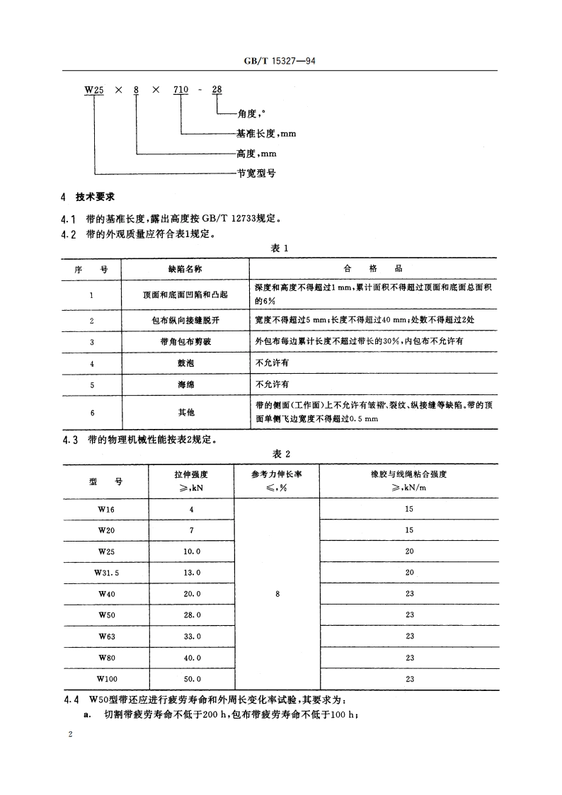 工业用变速宽V带 GBT 15327-1994.pdf_第3页