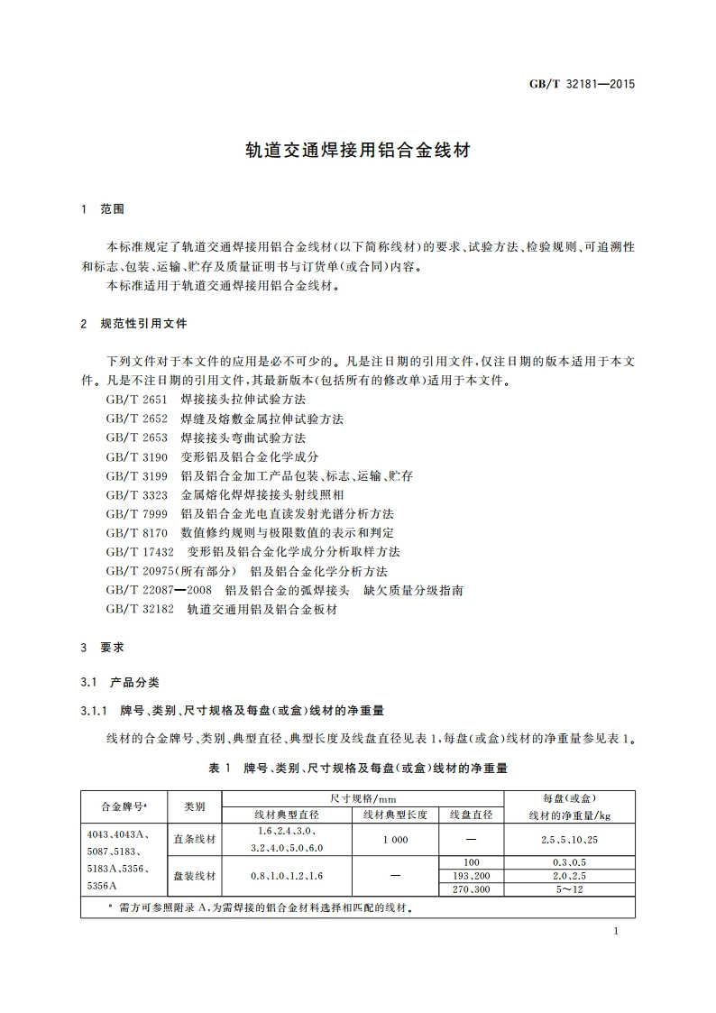 轨道交通焊接用铝合金线材 GBT 32181-2015.pdf_第3页