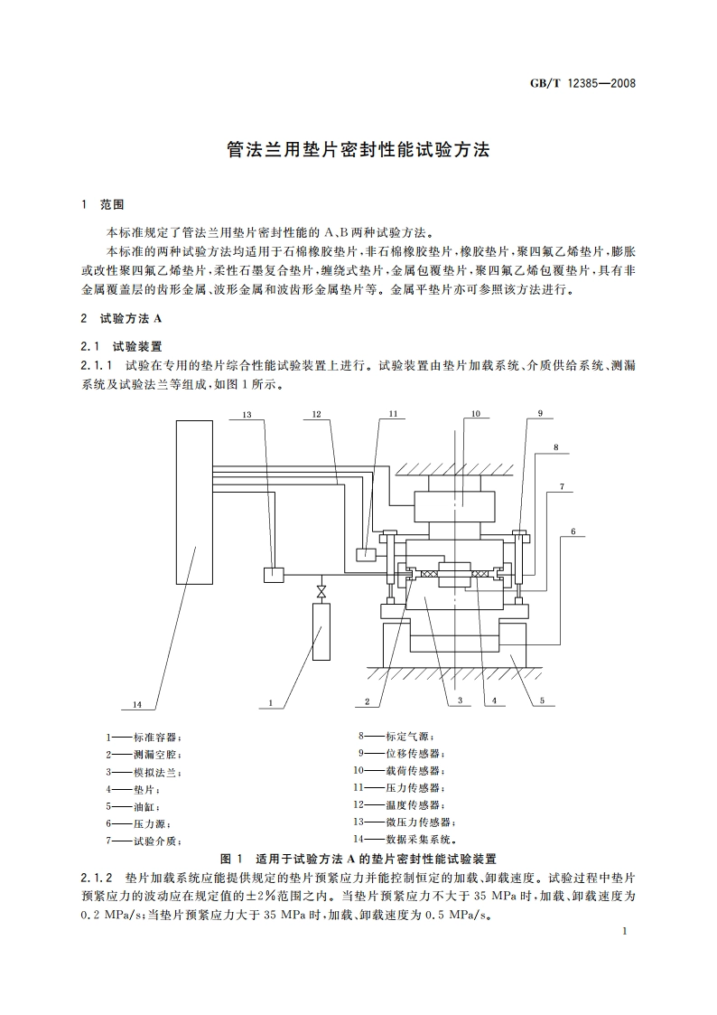 管法兰用垫片密封性能试验方法 GBT 12385-2008.pdf_第3页