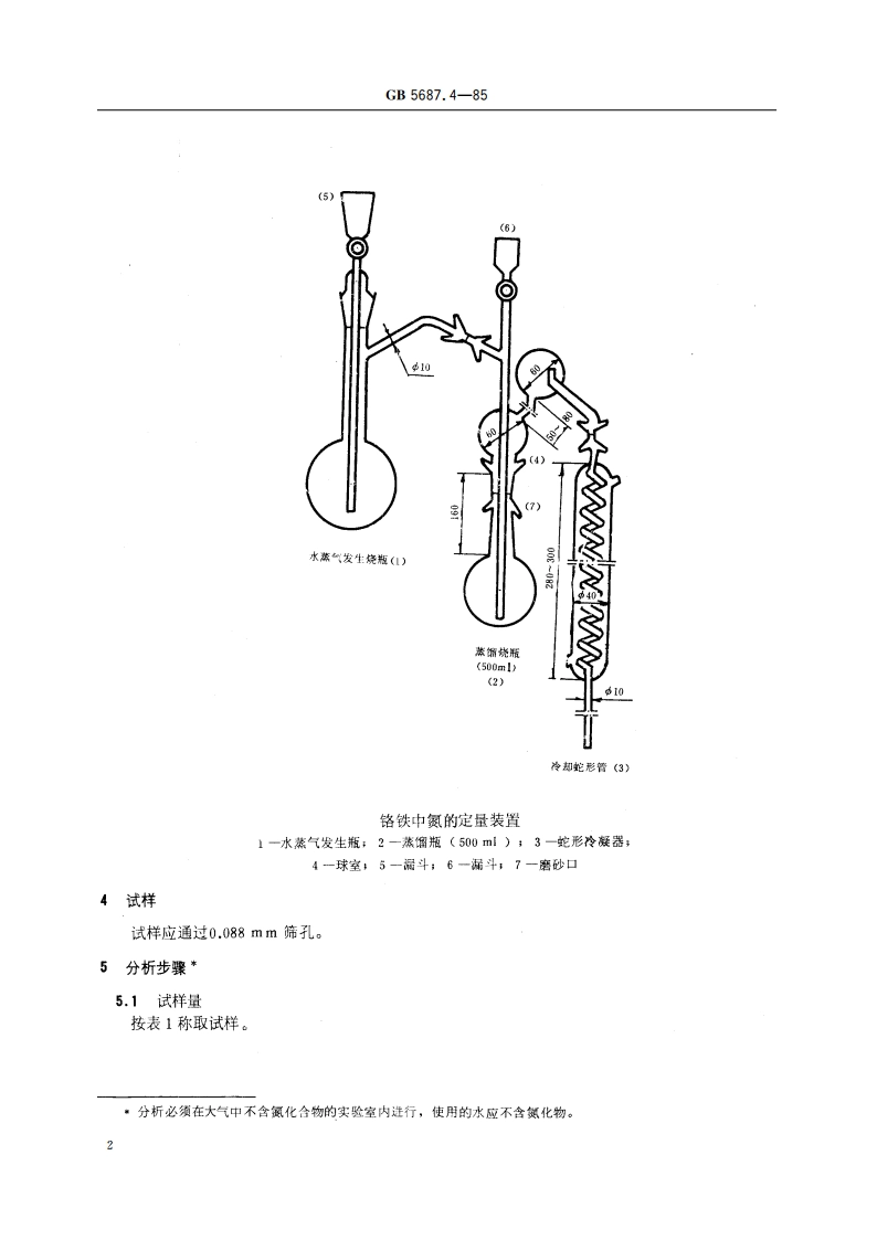 铬铁化学分析方法 中和滴定法测定氮量 GBT 5687.4-1985.pdf_第3页