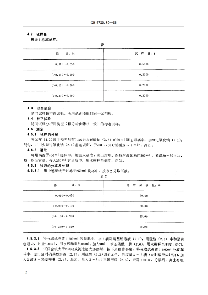 铁矿石化学分析方法 二苯基碳酰二肼光度法测定铬量 GBT 6730.30-1986.pdf_第3页