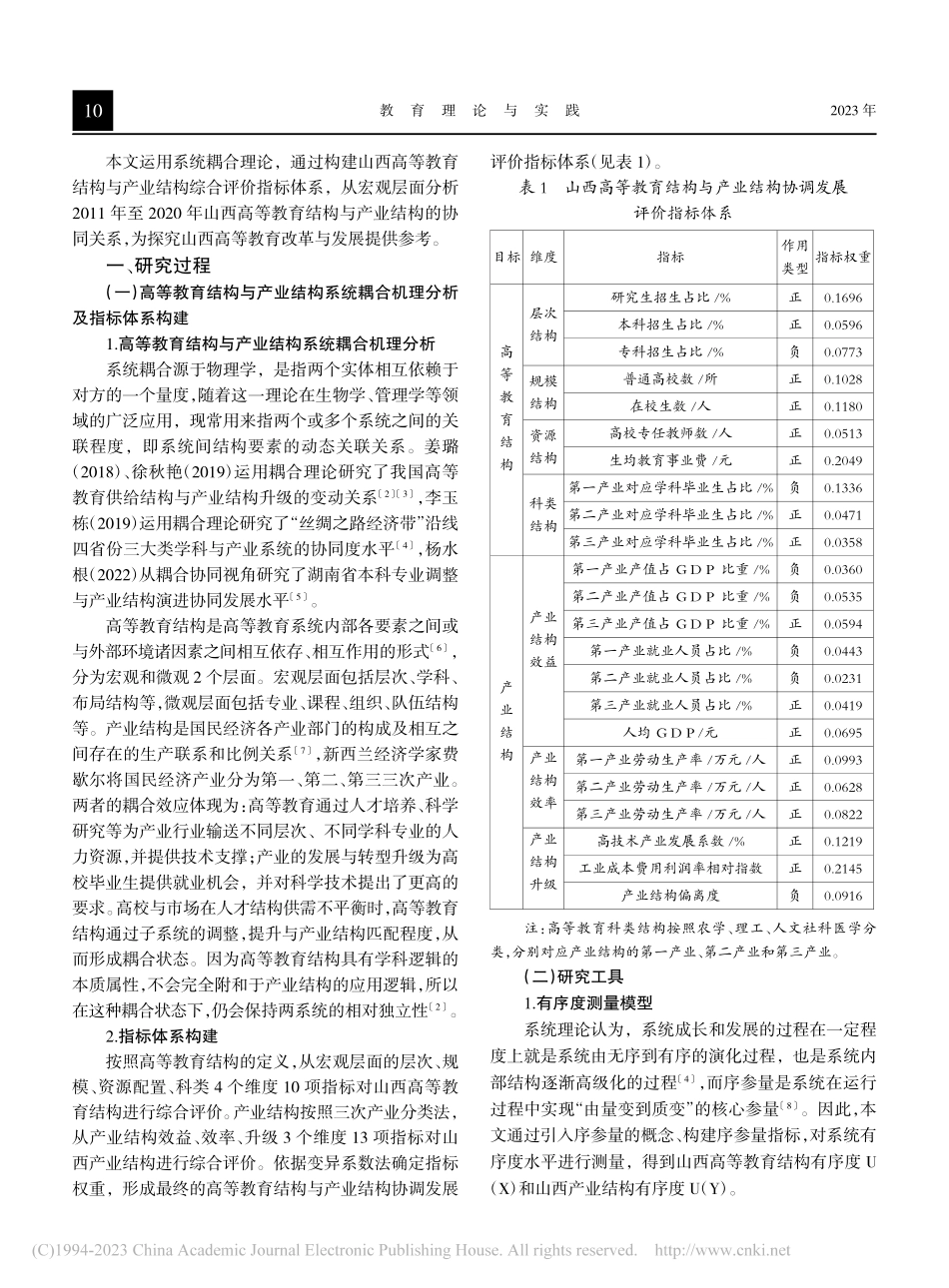 高质量发展背景下山西省高等教育与产业结构协同发展研究_李翠.pdf_第2页