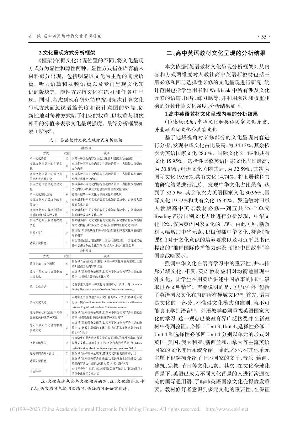 高中英语教材的文化呈现研究_盛佩.pdf_第2页
