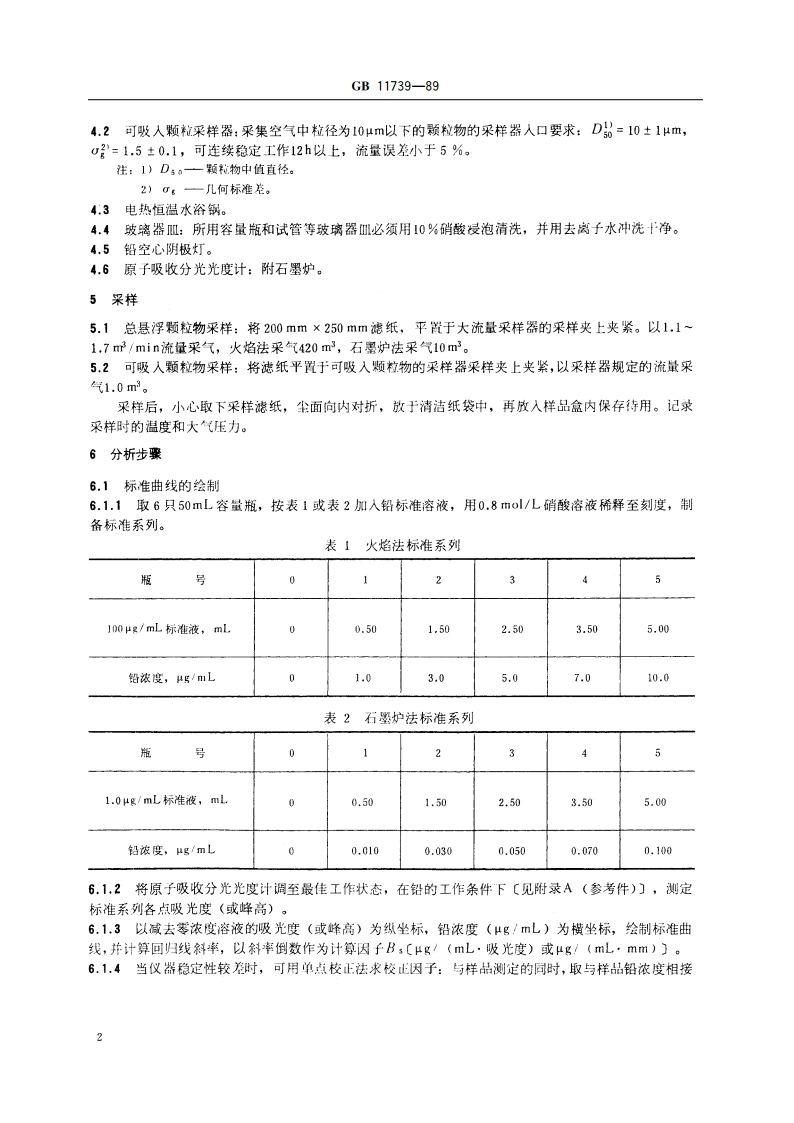 居住区大气中铅卫生检验标准方法 原子吸收分光光度法 GBT 11739-1989.pdf_第3页