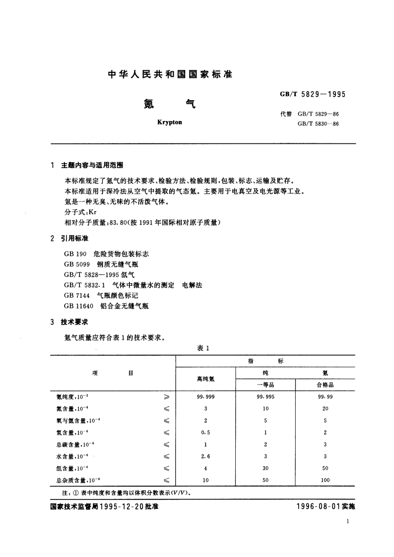 氪气 GBT 5829-1995.pdf_第2页