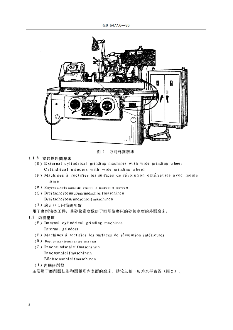 金属切削机床术语 磨床 GBT 6477.6-1986.pdf_第3页