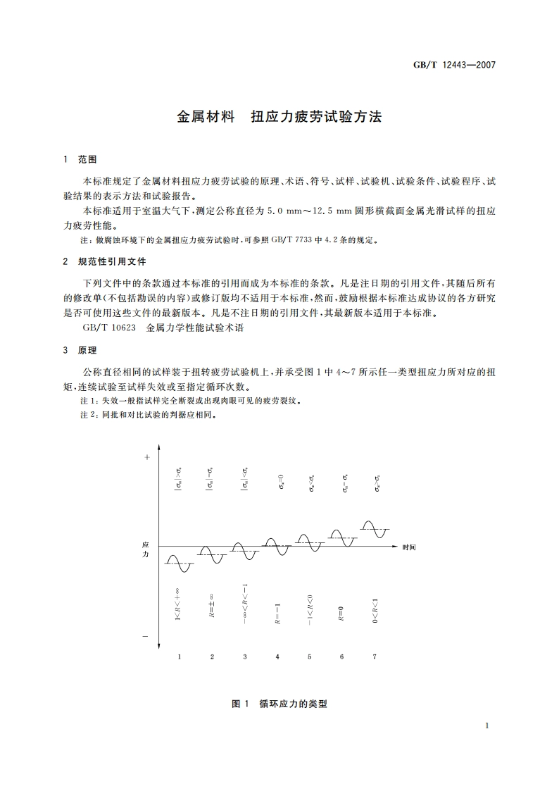 金属材料 扭应力疲劳试验方法 GBT 12443-2007.pdf_第3页