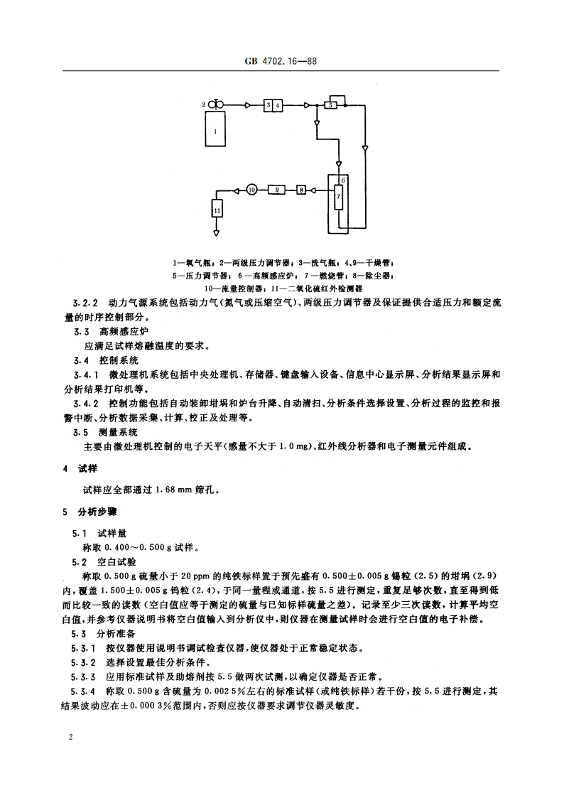 金属铬化学分析方法 红外线吸收法测定硫量 GBT 4702.16-1988.pdf_第3页