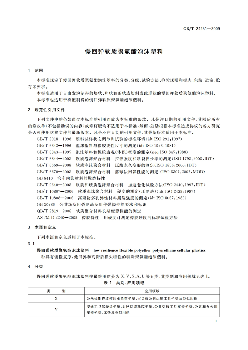 慢回弹软质聚氨酯泡沫塑料 GBT 24451-2009.pdf_第3页
