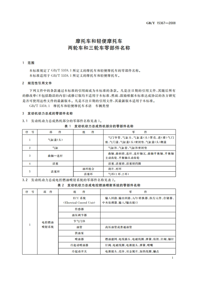 摩托车和轻便摩托车 两轮车和三轮车零部件名称 GBT 15367-2008.pdf_第3页