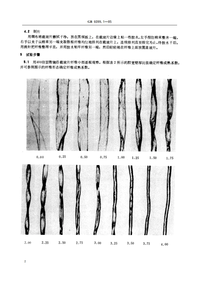 棉纤维成熟度试验方法 中腔胞壁对比法 GBT 6099.1-1985.pdf_第3页