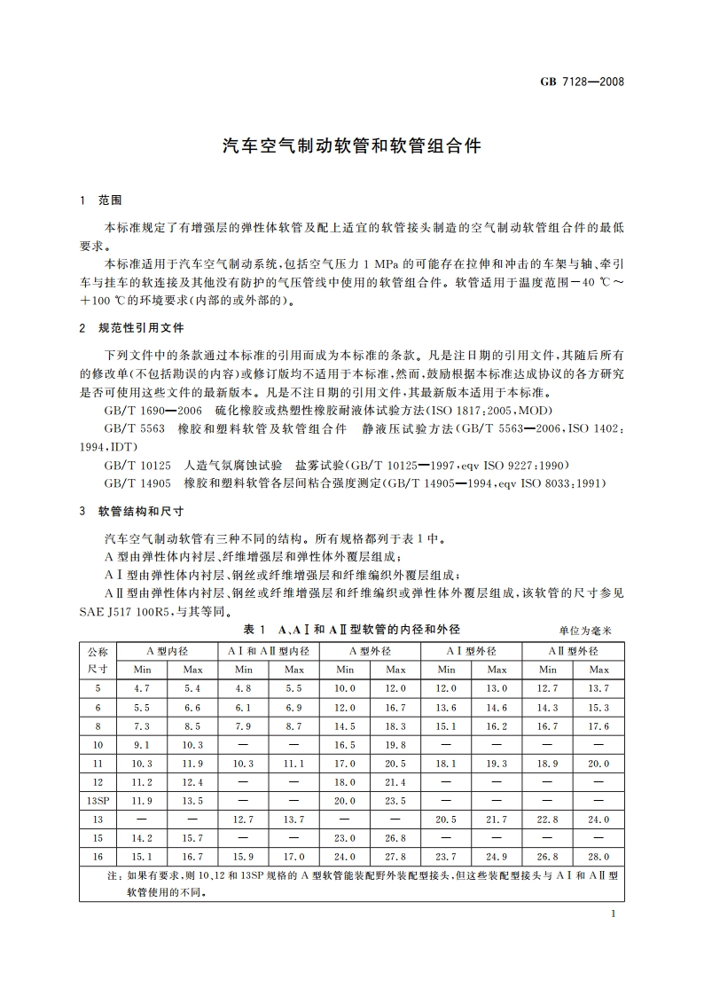 汽车空气制动软管和软管组合件 GBT 7128-2008.pdf_第3页