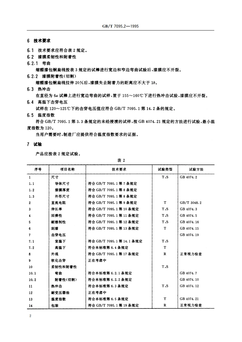 漆包扁绕组线 第2部分：120级缩醛漆包铜扁线 GBT 7095.2-1995.pdf_第3页