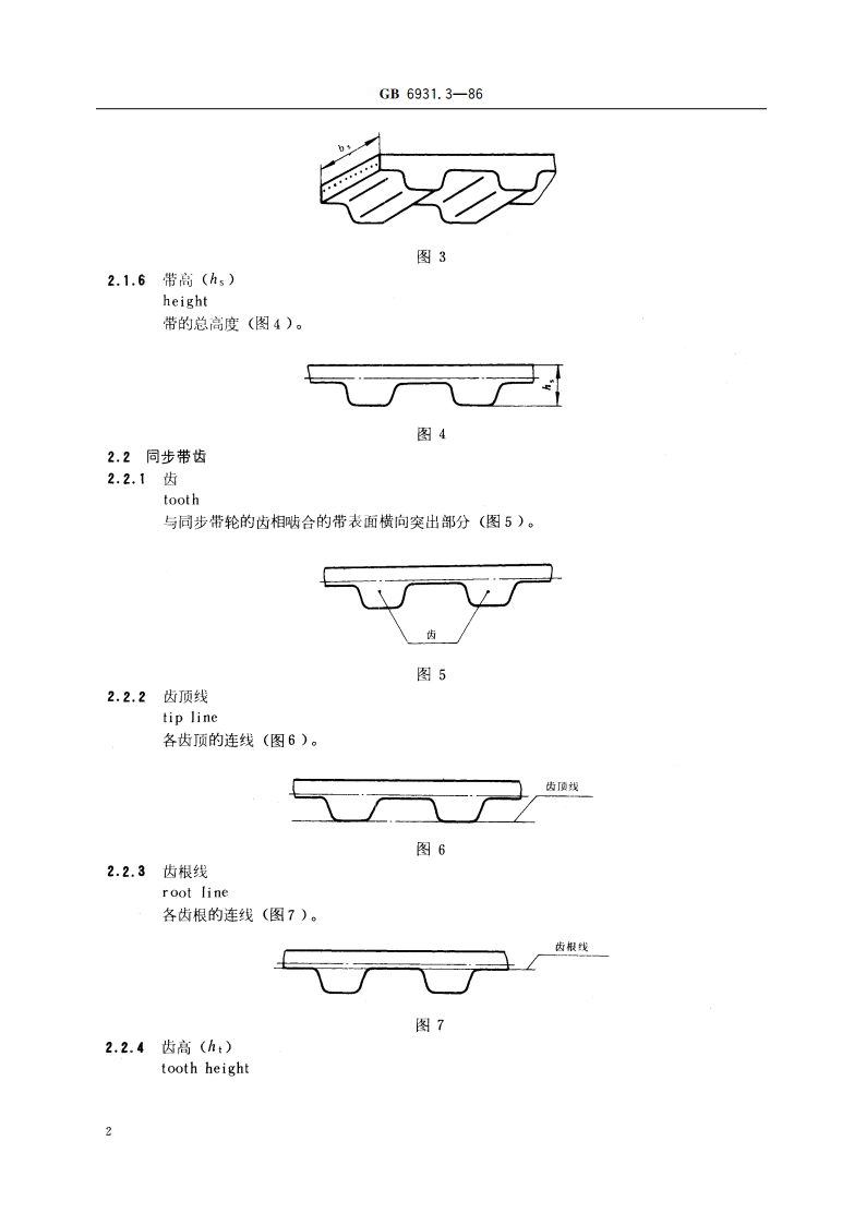 同步带传动术语 GBT 6931.3-1986.pdf_第3页