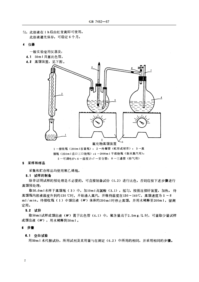 水质 氟化物的测定 茜素磺酸锆目视比色法 GBT 7482-1987.pdf_第3页